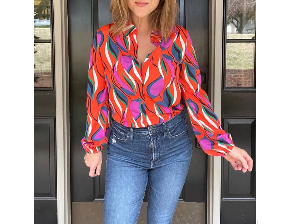 Retro Floral Blouse